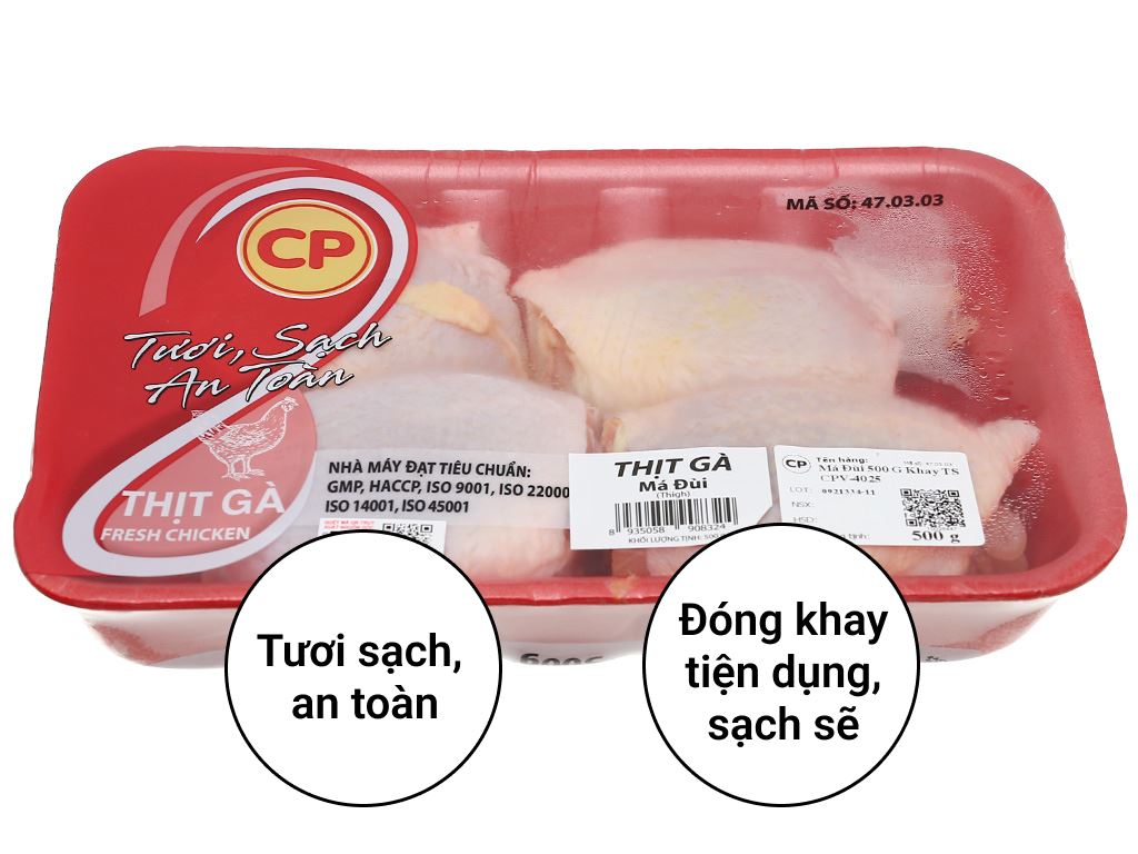 Má đùi gà C.P khay 500g (3-5 cái) 1