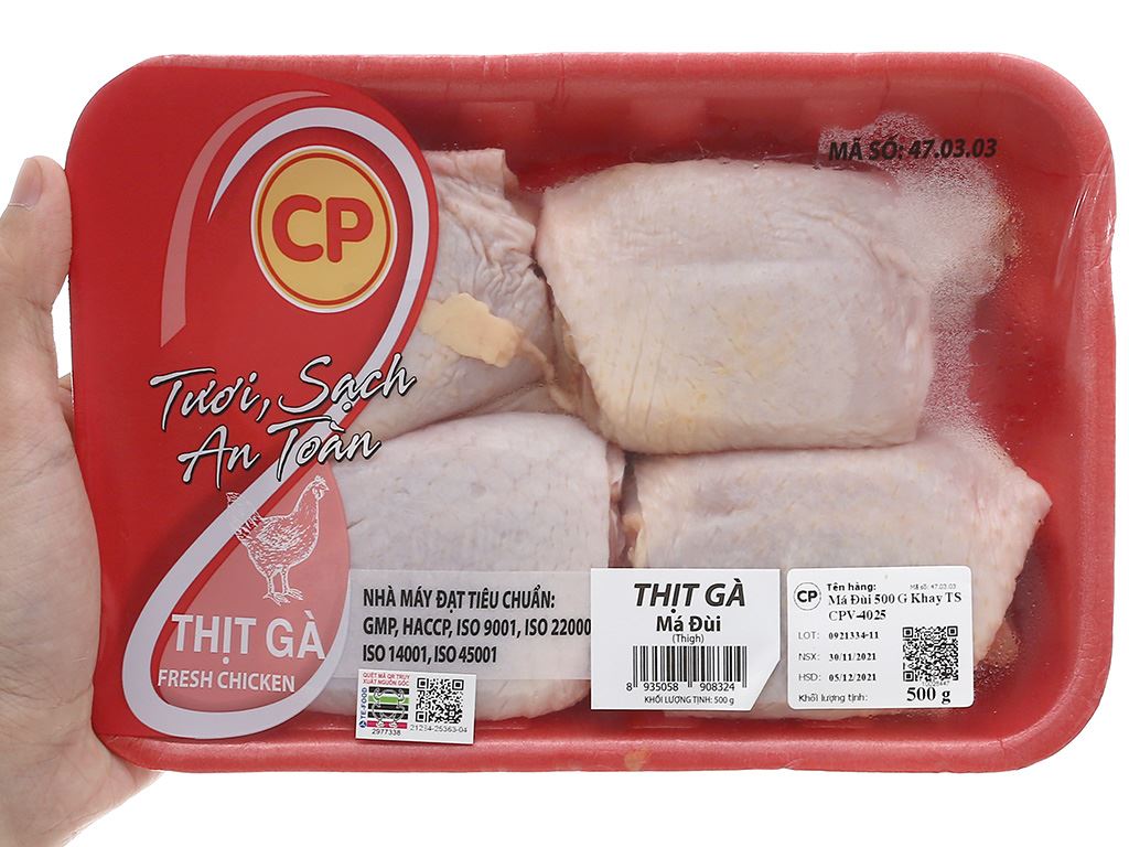 Má đùi gà C.P khay 500g (3-5 cái) 10