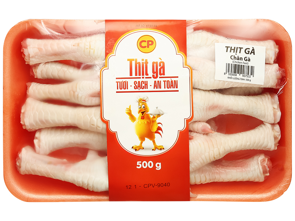 Chân gà C.P khay 500g (10-12 cái) 12