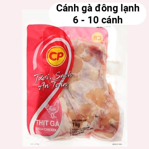 Cánh gà đông lạnh CP túi 1kg (6 - 10 cánh)