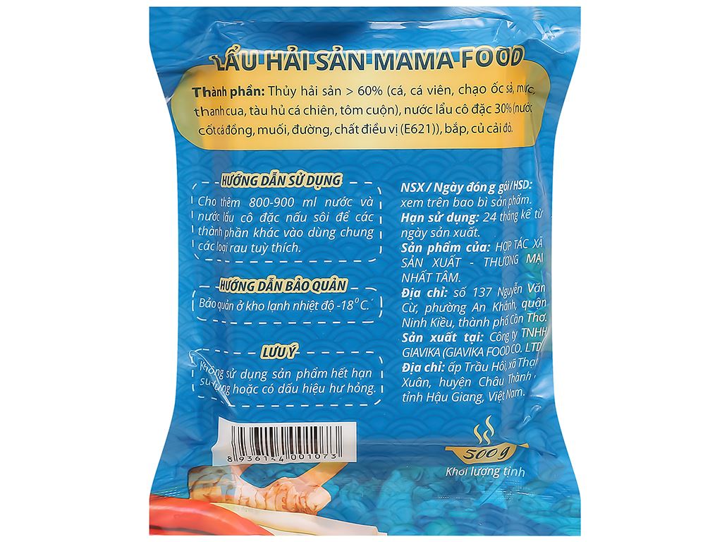 Lẩu hải sản Mama Food gói 500g 3