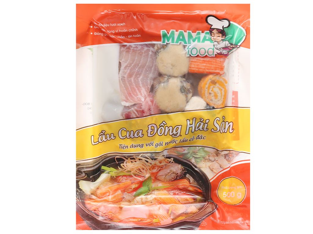 Lẩu cua đồng hải sản Mama Food gói 500g 1