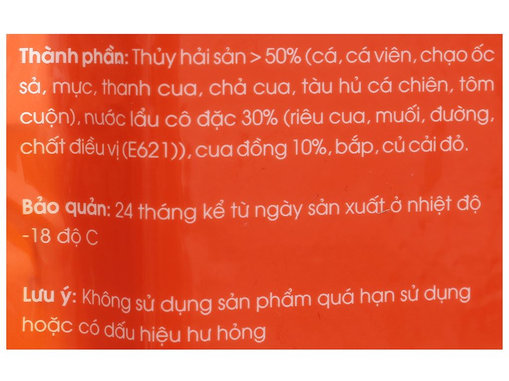 Lẩu cua đồng hải sản Mama Food gói 500g 4
