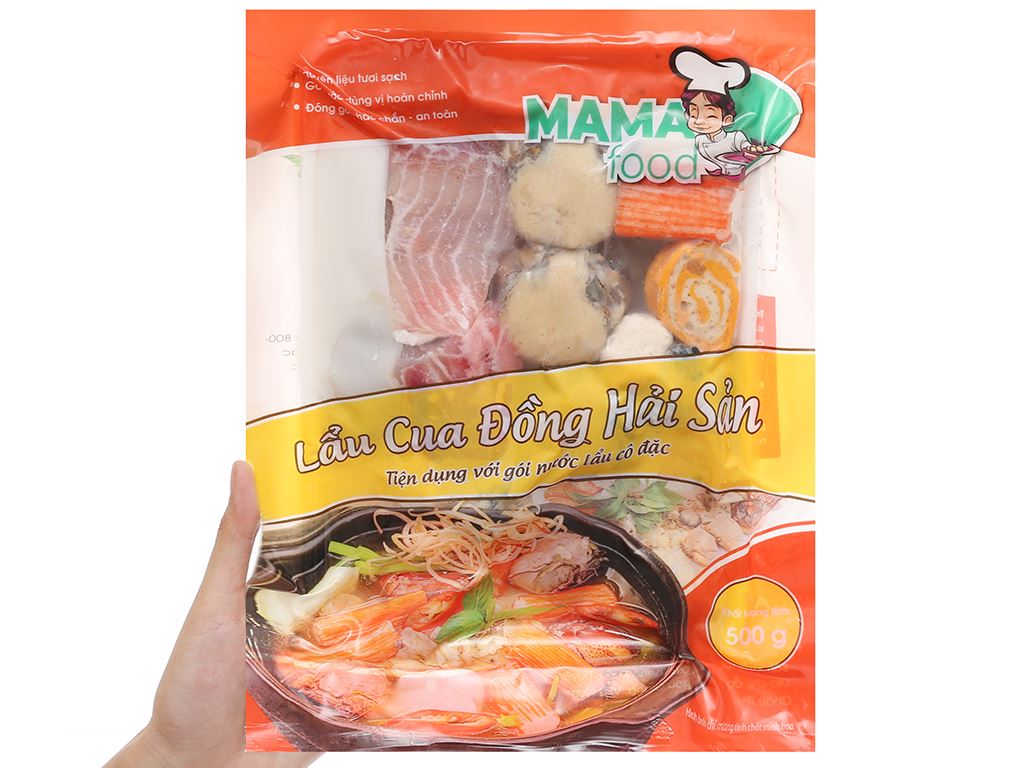 Lẩu cua đồng hải sản Mama Food gói 500g 4