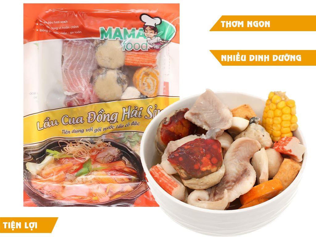 Lẩu cua đồng hải sản Mama Food gói 500g 2