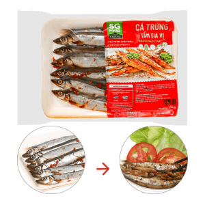 Cá trứng tẩm gia vị SG Food khay 250g