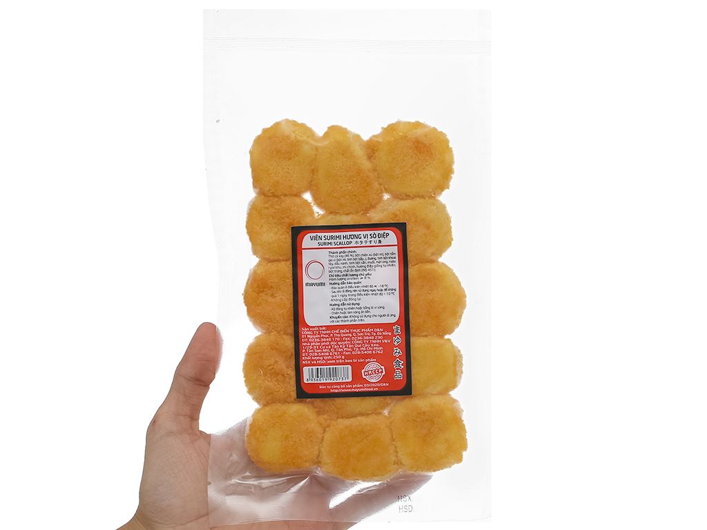 Viên surimi hương vị sò điệp Mayumi gói 250g 5