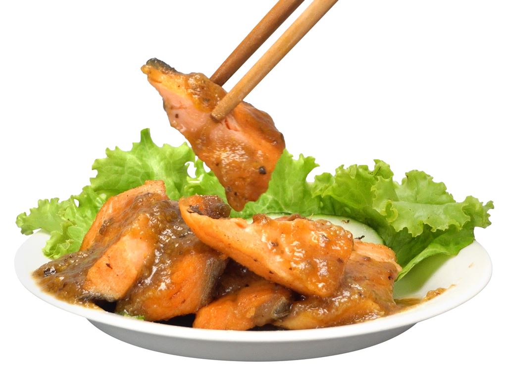 Cá hồi phi lê xốt tiêu xanh SG Food khay 300g 7