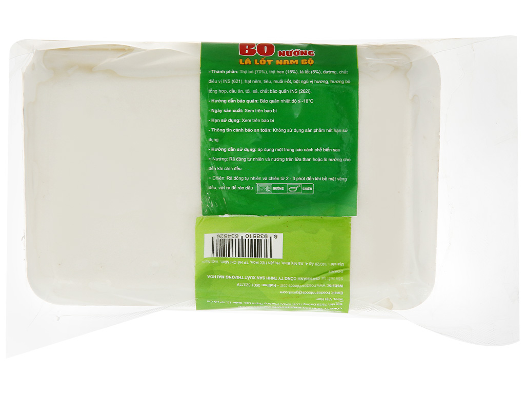 Bò nướng lá lốt Nam Bộ Hoa Doanh khay 200g 3