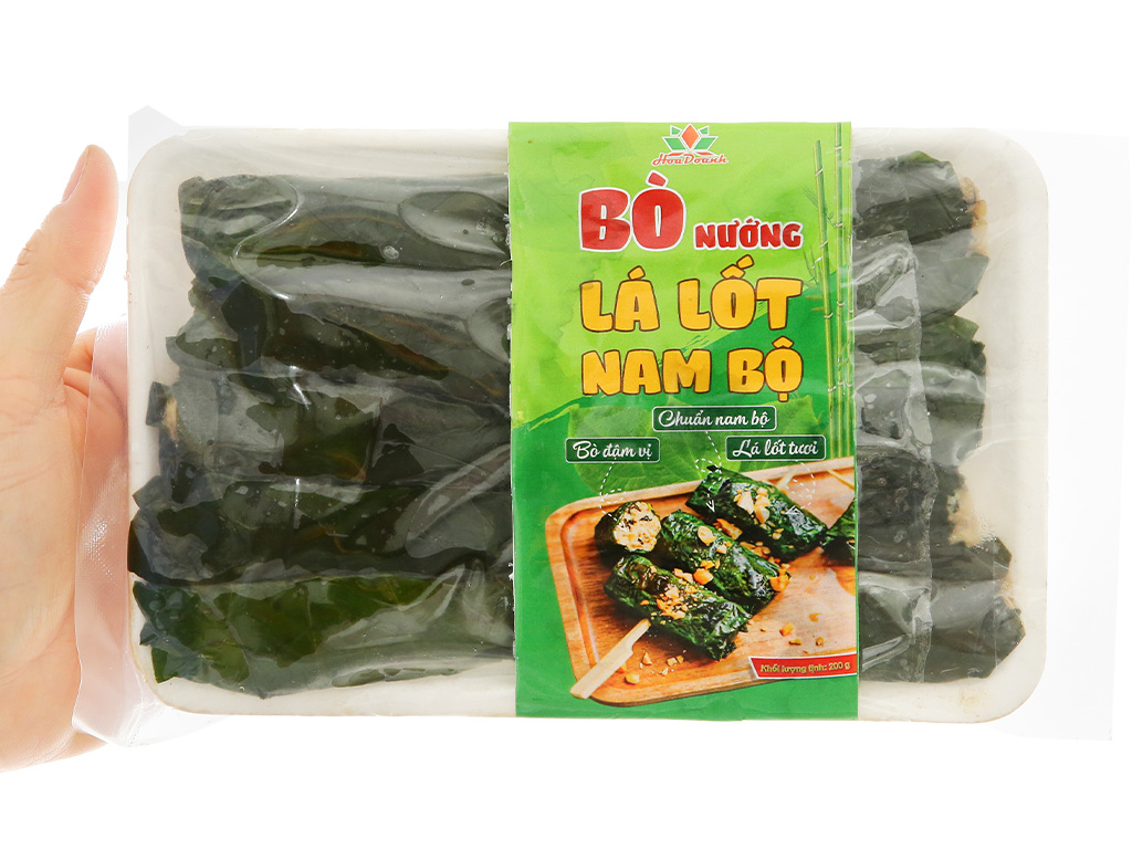 Bò nướng lá lốt Nam Bộ Hoa Doanh khay 200g 5