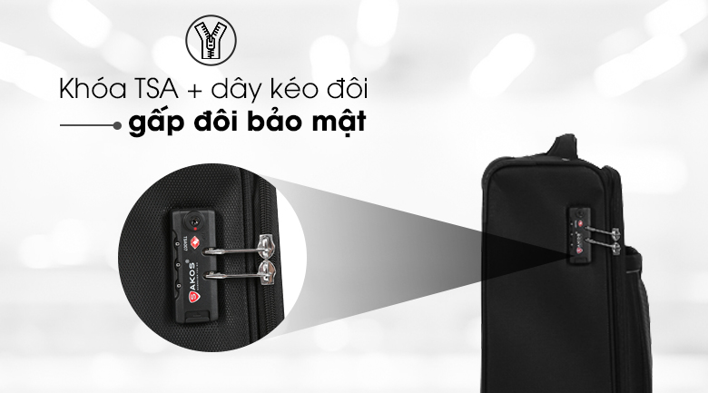 Vali vải 5 tấc Sakos Starline 5 FG00 (Đen)