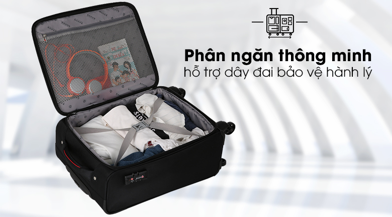 Vali vải 5 tấc Sakos Starline 5 FG00 (Đen)