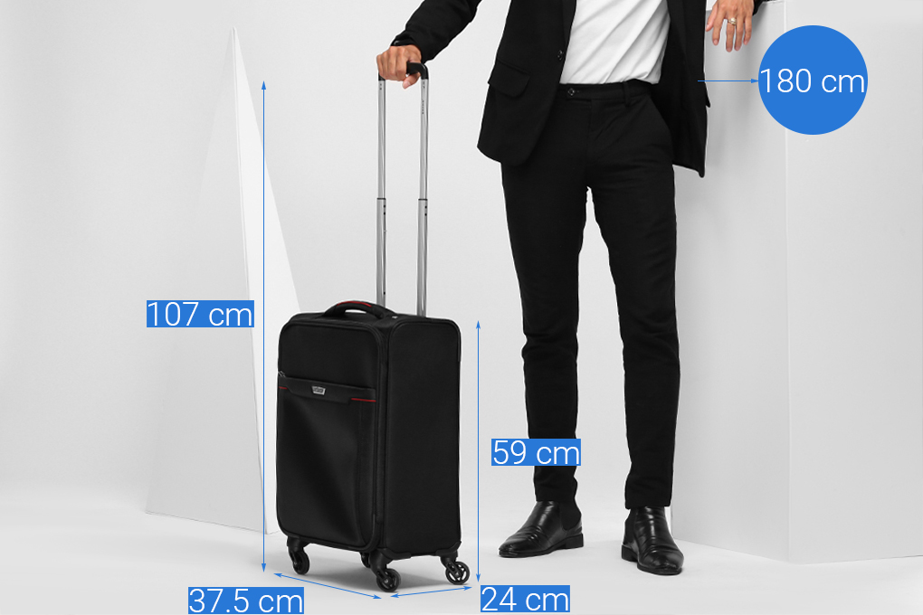 Vali vải 5 tấc Sakos Starline 5 FG00 (Đen) Màu Đen