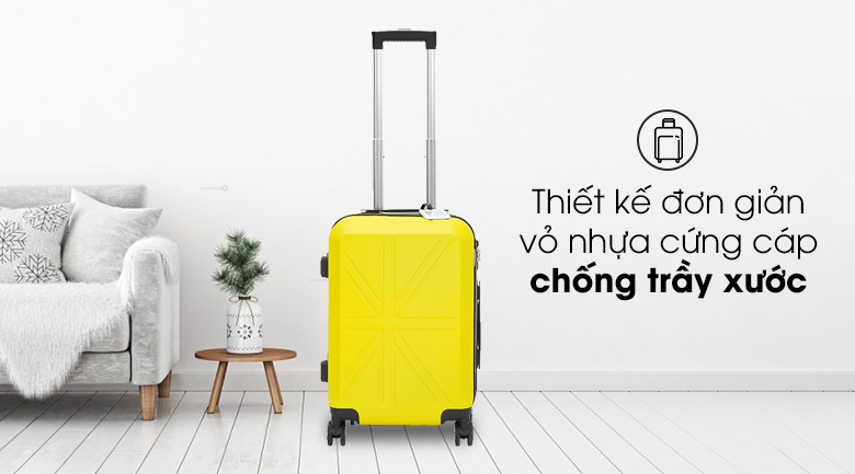 Vali nhựa 20 inch Hùng Phát 699 (Vàng)