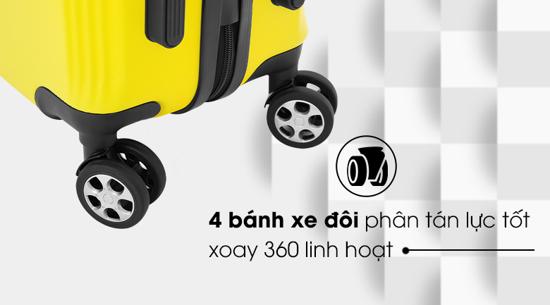 Vali nhựa 20 inch Hùng Phát 699 (Vàng)