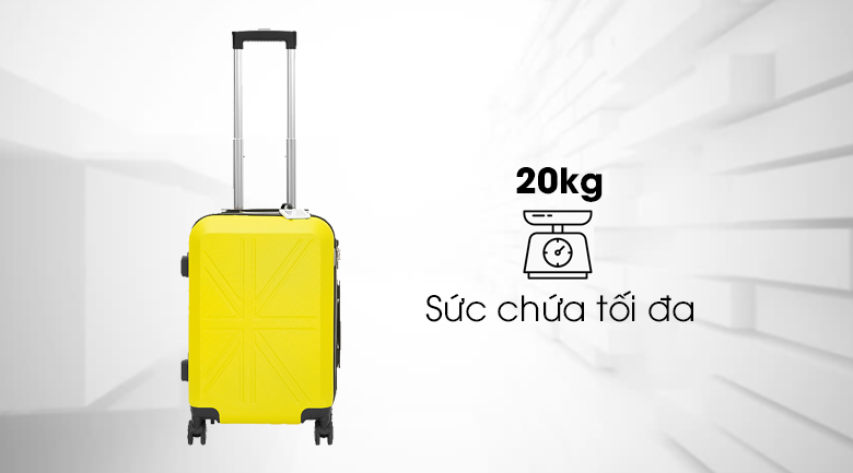 Vali nhựa 20 inch Hùng Phát 699 (Vàng)