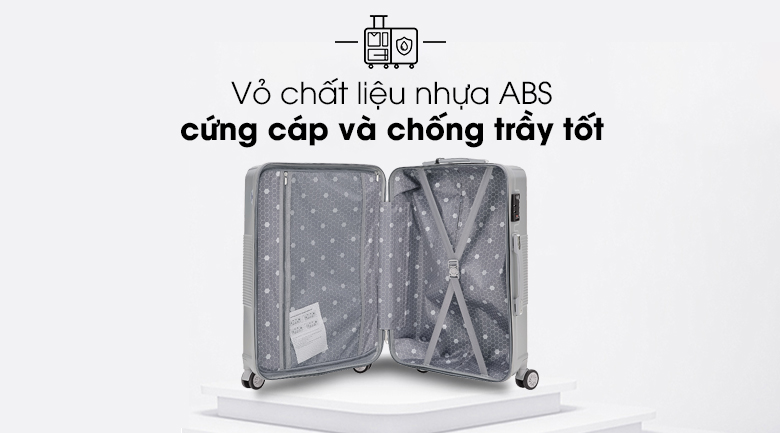 Vali nhựa 24 inch Hùng Phát 698 (Bạc)