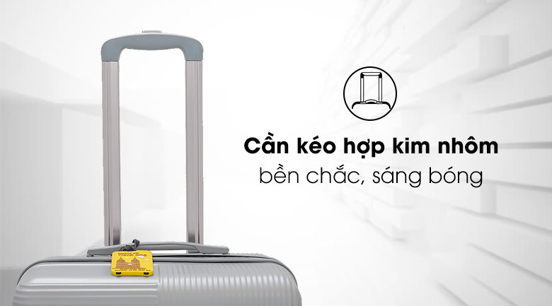 Vali nhựa 24 inch Hùng Phát 698 (Bạc)