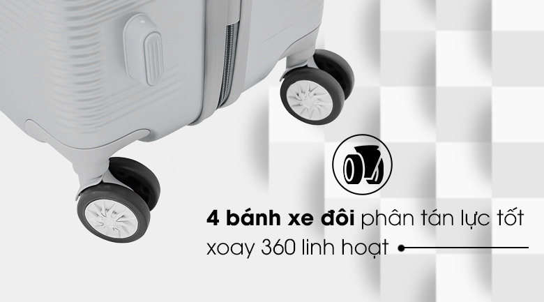 Vali nhựa 24 inch Hùng Phát 698 (Bạc)