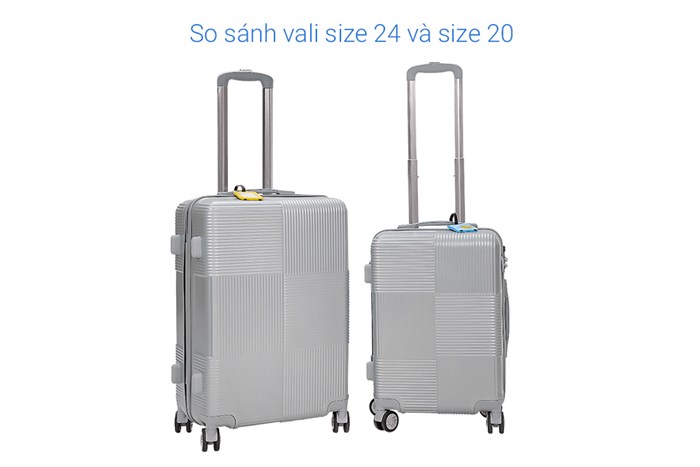 Vali nhựa 24 inch Hùng Phát 698 (Bạc)