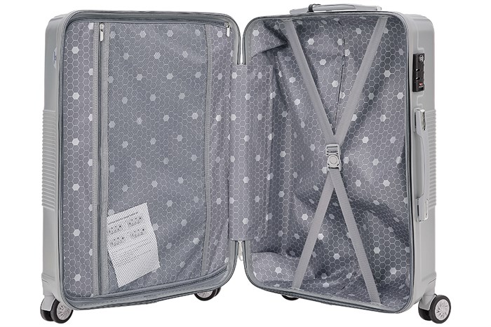 Vali nhựa 24 inch Hùng Phát 698 (Bạc)