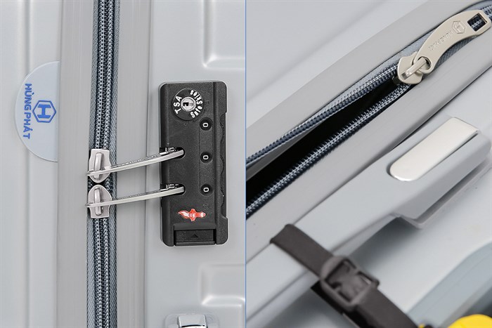 Vali nhựa 24 inch Hùng Phát 698 (Bạc)