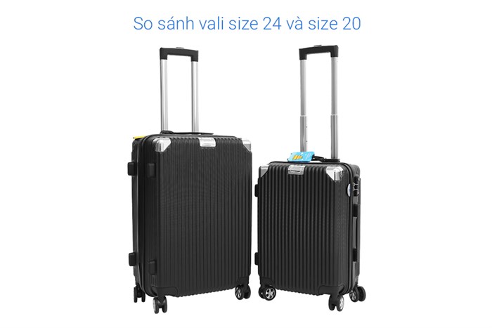 Vali nhựa 20 inch Hùng Phát 697 (Đen)