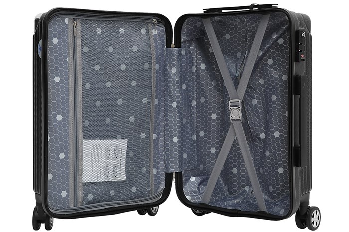 Vali nhựa 20 inch Hùng Phát 697 (Đen)