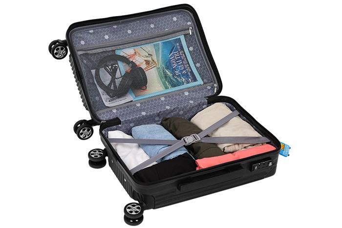 Vali nhựa 20 inch Hùng Phát 697 (Đen)