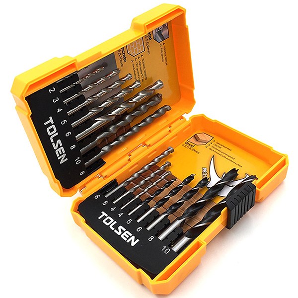 Mũi khoan gỗ - tường - sắt Tolsen 75628 2-10 mm (hộp 16 mũi)