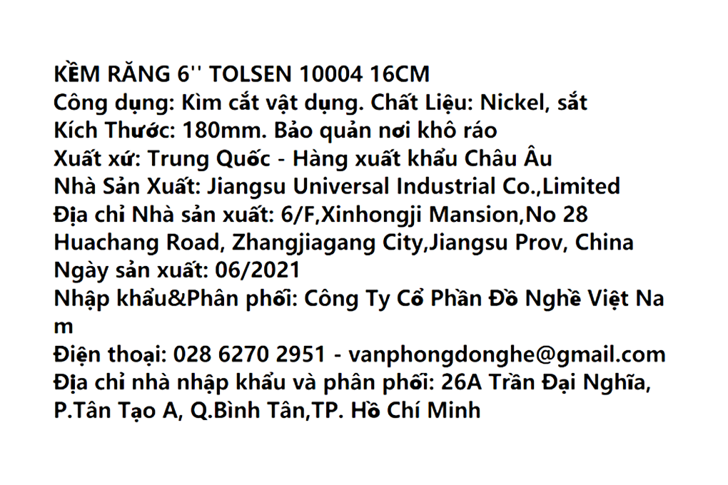 Kìm cắt Tolsen 10004 18 cm - 11