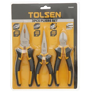 Bộ 3 kìm răng - cắt - nhọn Tolsen 10400