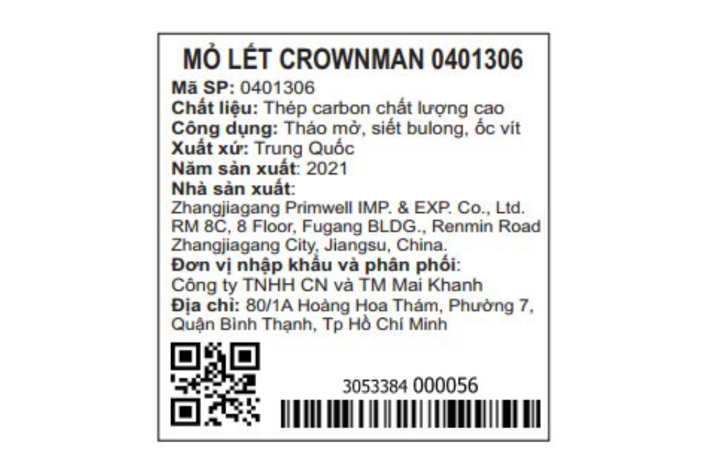 Mỏ lết Crownman 15cm 0401306
