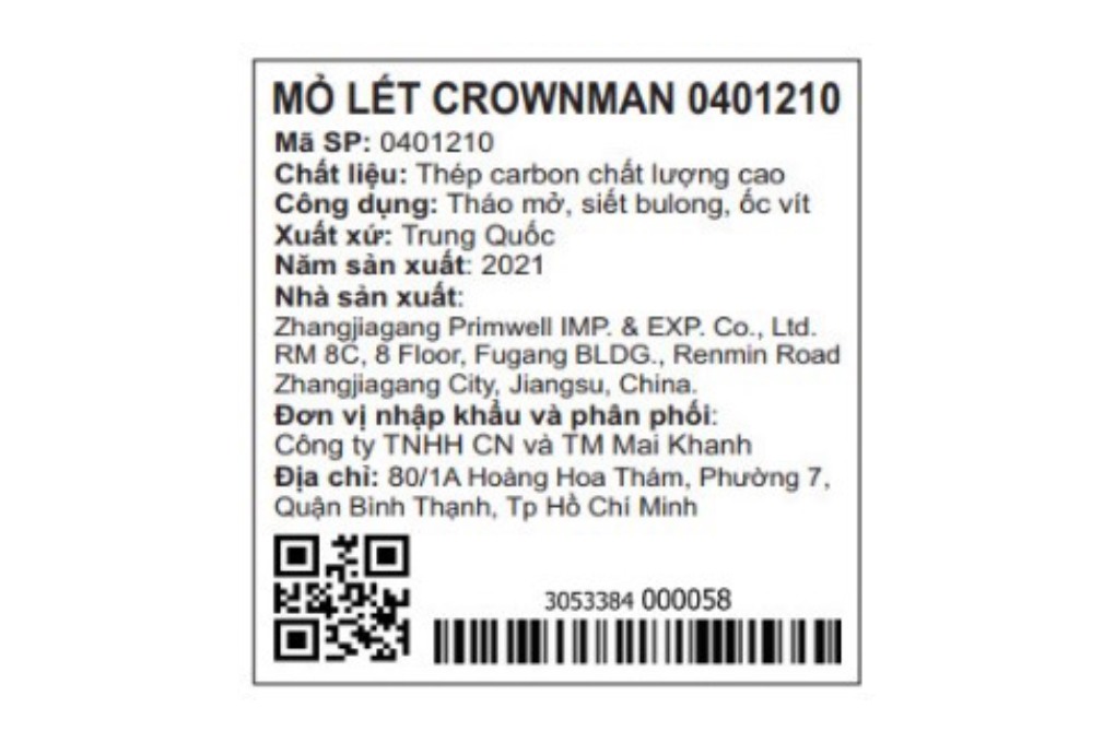 Mỏ lết Crownman 25cm 0401210