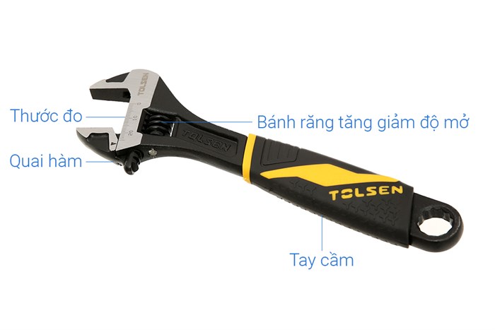 Mỏ lết cán nhựa đen Tolsen 27 mm 15309