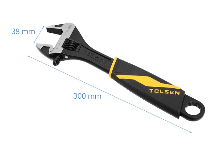 Mỏ lết cán nhựa đen Tolsen 38 mm 15311 Màu Đen - Vàng