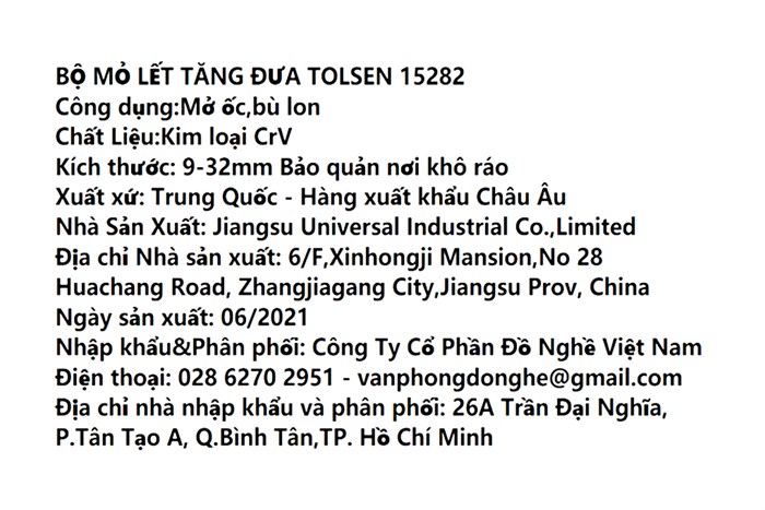 Bộ mỏ lết Tolsen 9-32 mm 15282 (2 món)