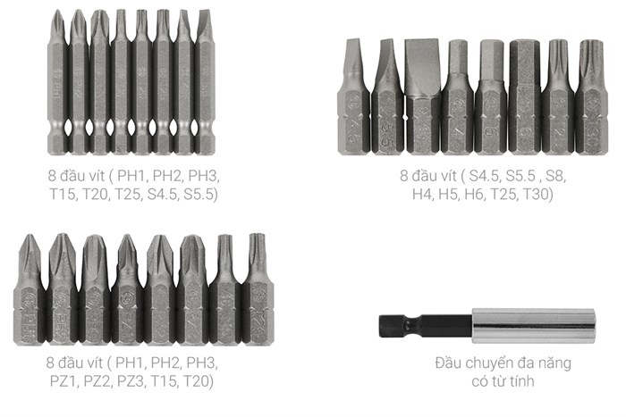 Bộ vặn vít Bosch X-line Mini (25 chi tiết) Màu Xanh Dương