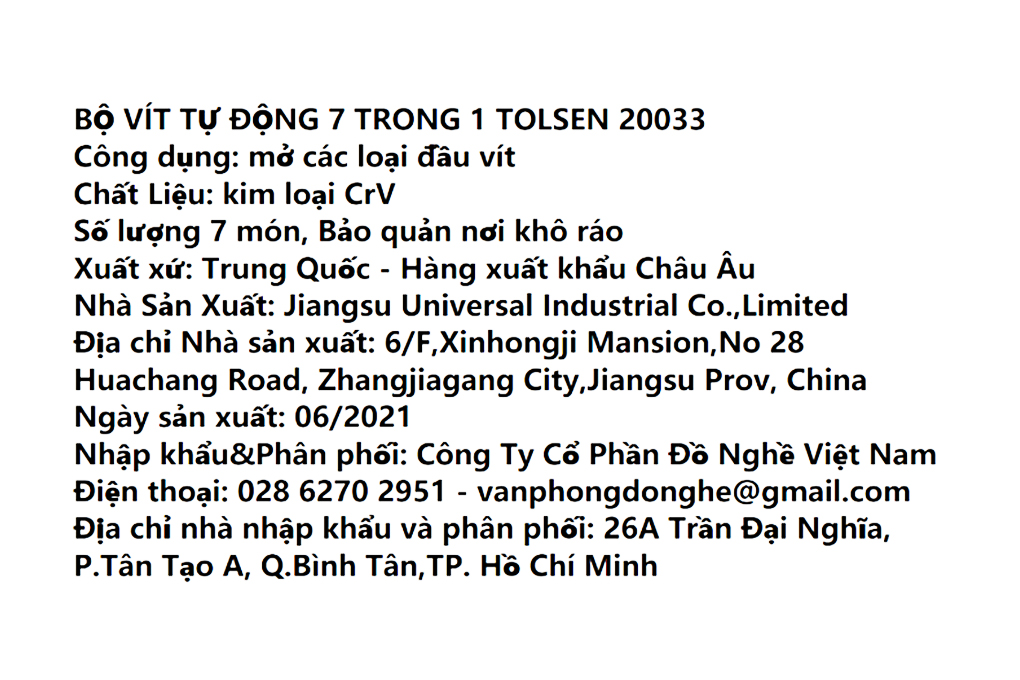 Bộ tua vít tự động 7 in 1 Tolsen 20033