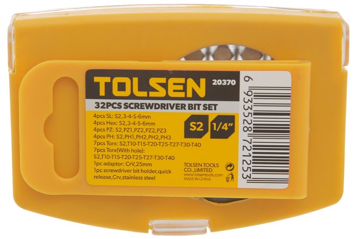 Bộ vặn vít Tolsen 20370 (32 chi tiết) Màu Đen - Vàng