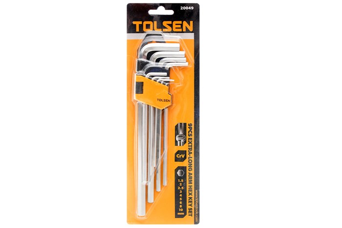 Bộ chìa lục giác dài 1.5-10 mm Tolsen 20049 (9 chi tiết)