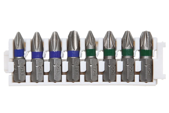 Bộ vặn vít đầu PH, PZ 25 mm Bosch Extra Hard (8 chi tiết) Màu Xanh Dương