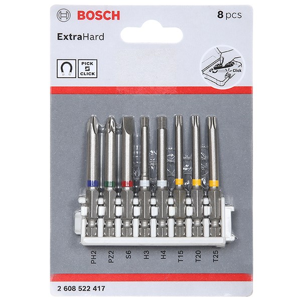 Bộ Vặn Vít 65 Mm Bosch Extra Hard (8 Chi Tiết)