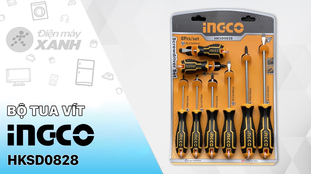 Bộ tua vít Ingco HKSD0828 (8 chi tiết)