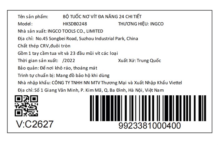 Bộ tua vít Ingco HKSDB0248 (24 chi tiết)