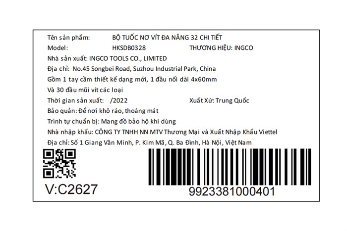 Bộ tua vít Ingco HKSDB0328 (32 chi tiết)