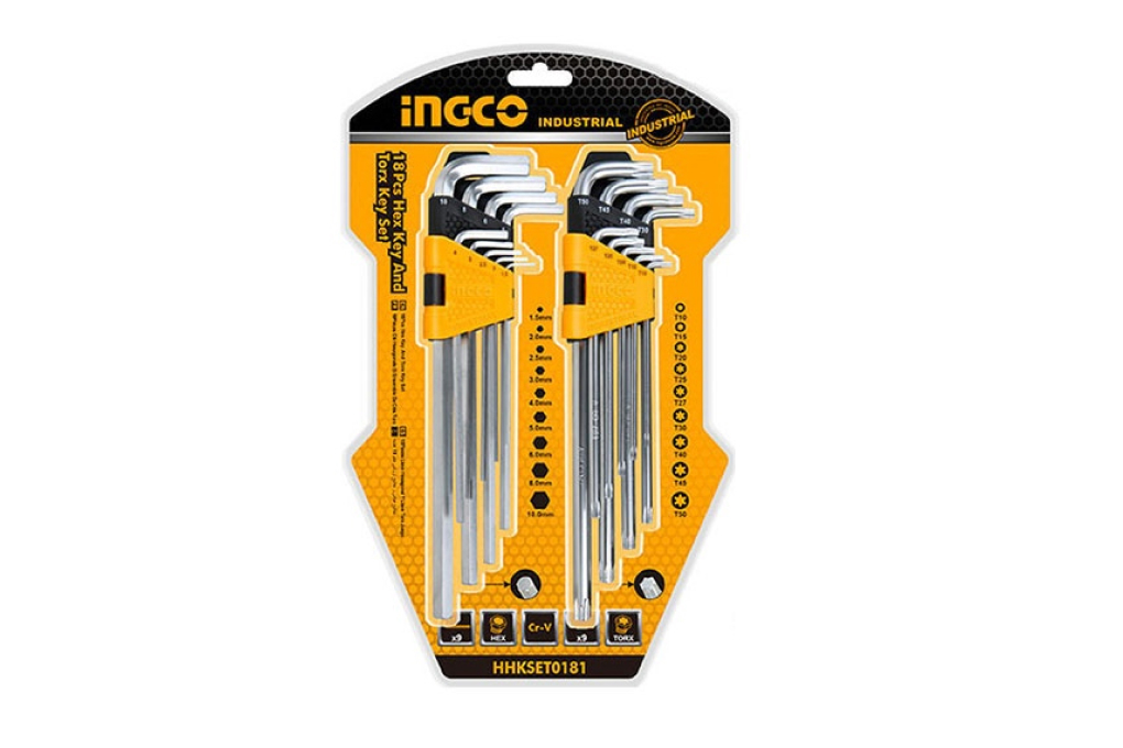 Bộ lục giác Ingco HHKSET0181 (18 chi tiết)