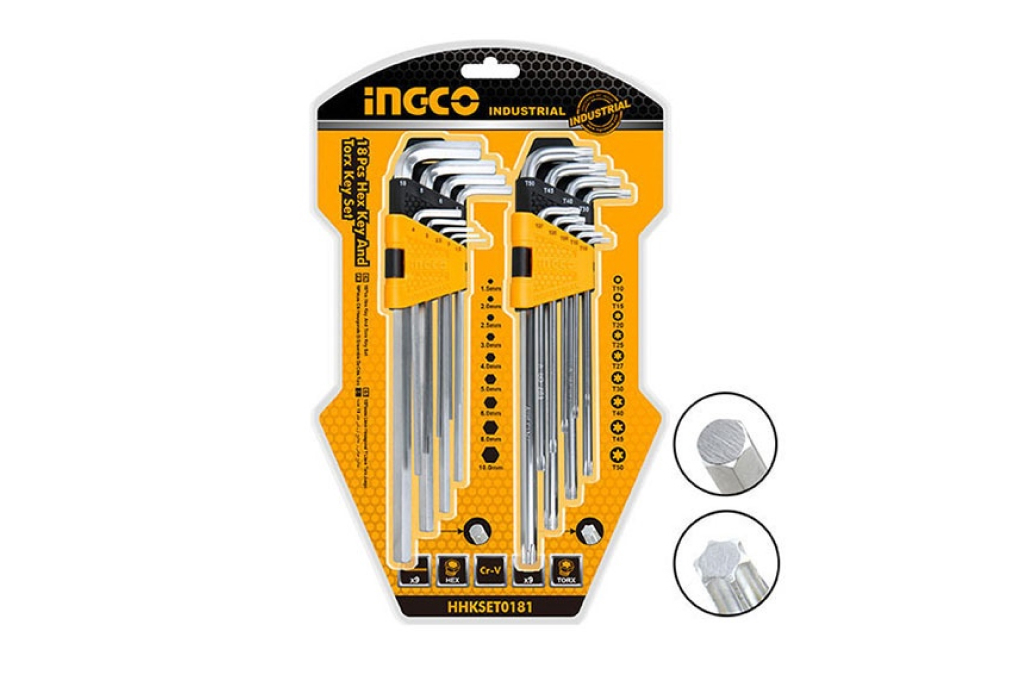 Bộ lục giác Ingco HHKSET0181 (18 chi tiết)