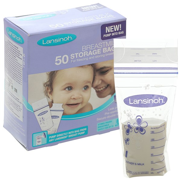 Túi trữ sữa mẹ Lansinoh 50 miếng 180ml dành cho bé - AVAKids.com