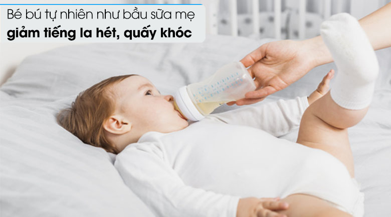 Bình sữa mo phỏng tự nhiên như bầu sữa mẹ - Bình sữa Philips Avent nhựa PP SCF693/13 260ml.